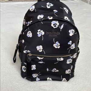 Kate Spade Chelsea The Little Better Pansy Toss Printed Medium Nylon Backpack
